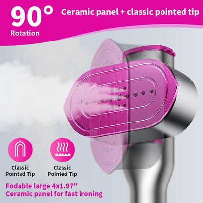 Dr.Flash Garment Steamer for Clothes, Portable Travel Clothing Steamer Iron, 7 Mode with LCD Display, 5S Fast Heating, 90° Swivel Handle, New Year Gift