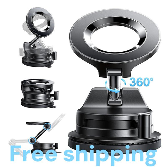 LISEN Vacuum Magsafe Car Mount Magnetic Phone Holder, 360° Adjustable for Magsafe Car Holder Foldable Suction Phone Mount for Car, for Garmin Gps/Mirror/Smooth Surface, for Iphone 16 Pro Max 15
